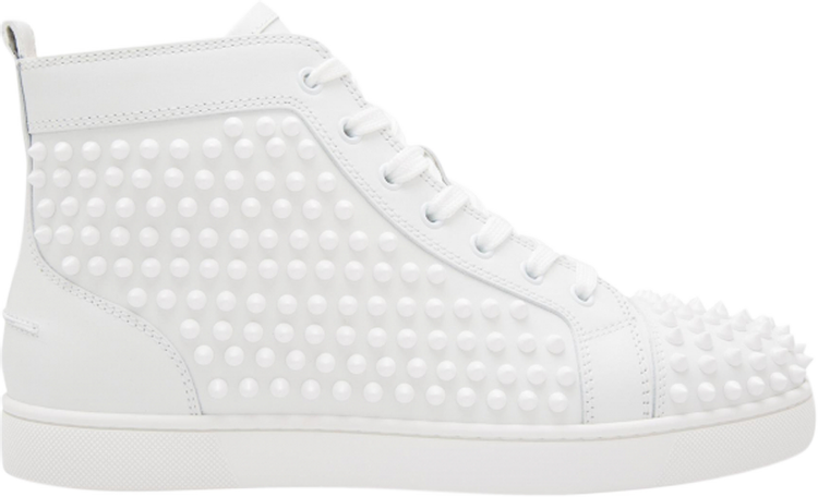 Christian Louboutin Men's Size 44 White Spike PIK PIK Louis Rantus Sneaker 462cl33
