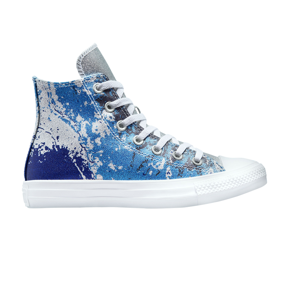 Pre-owned Converse Wmns Chuck Taylor All Star High 'hybrid Shine - Gradient Blue'