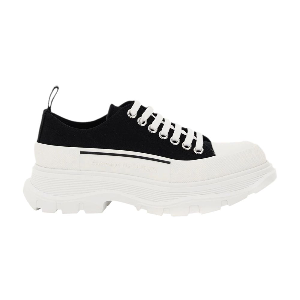 Pre-owned Alexander Mcqueen Wmns Tread Slick Lace Up 'black White' | Women's Size 40