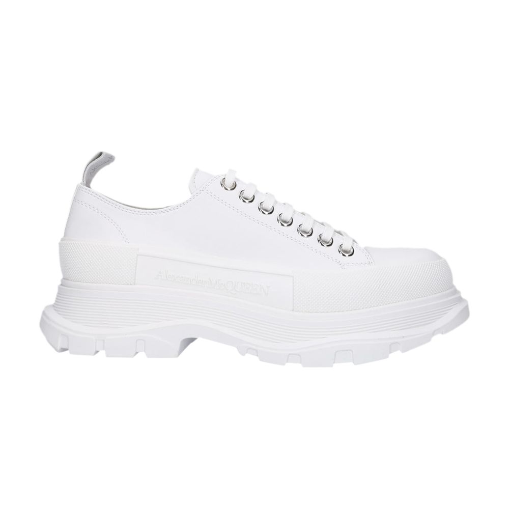 Pre-owned Alexander Mcqueen Tread Slick Lace-up 'white' | Men's Size 39.5