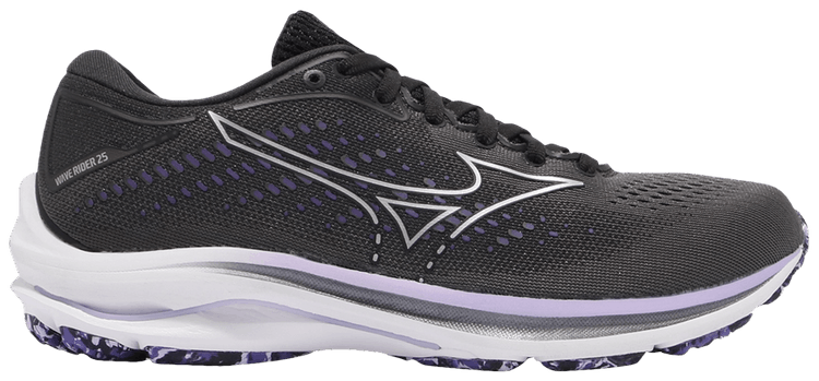 Mizuno Wmns Wave Rider 25 Wide Black Pearl Violet Glow