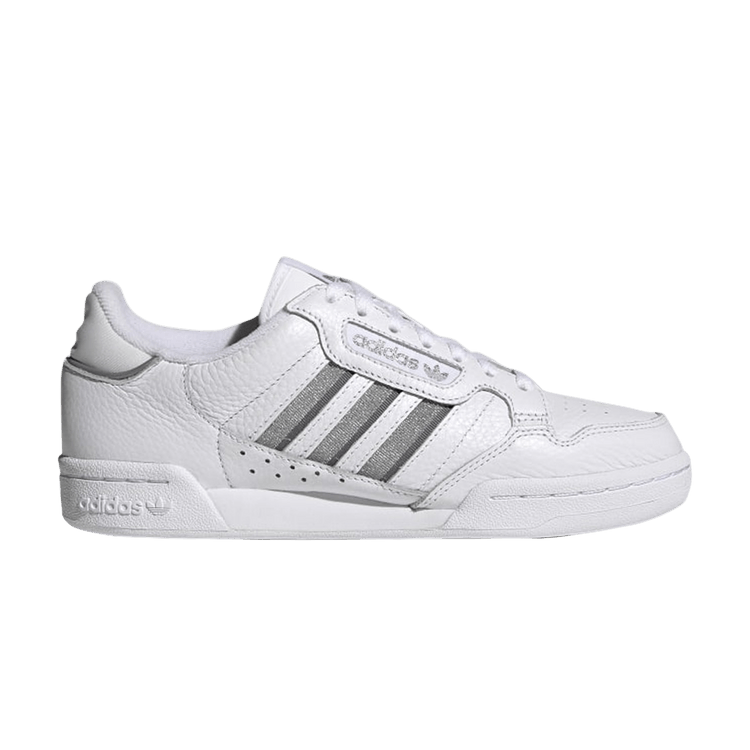 Adidas originals continental 80's in white and silver on sale