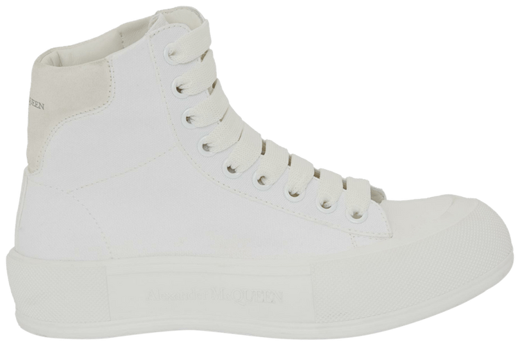 Alexander McQueen Wmns Deck Plimsoll High White