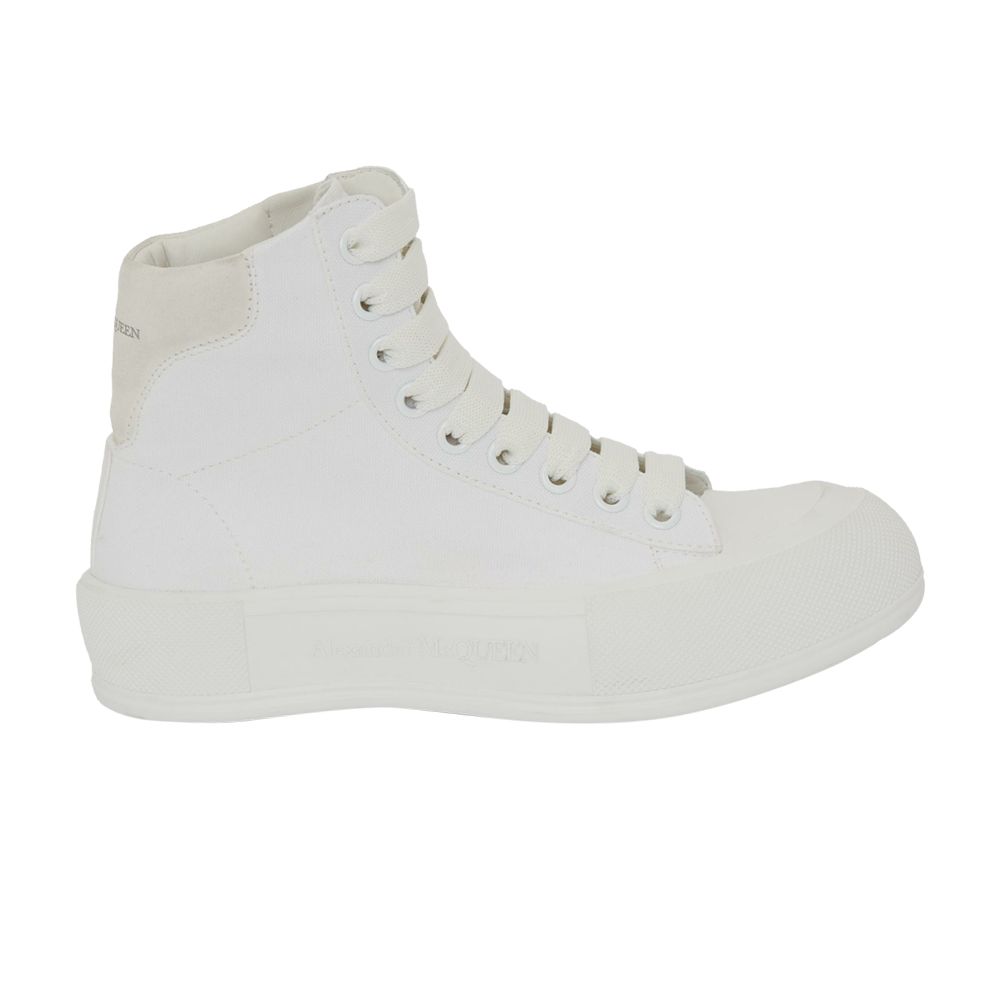 Pre-owned Alexander Mcqueen Wmns Deck Plimsoll High 'white' | Women's Size 39