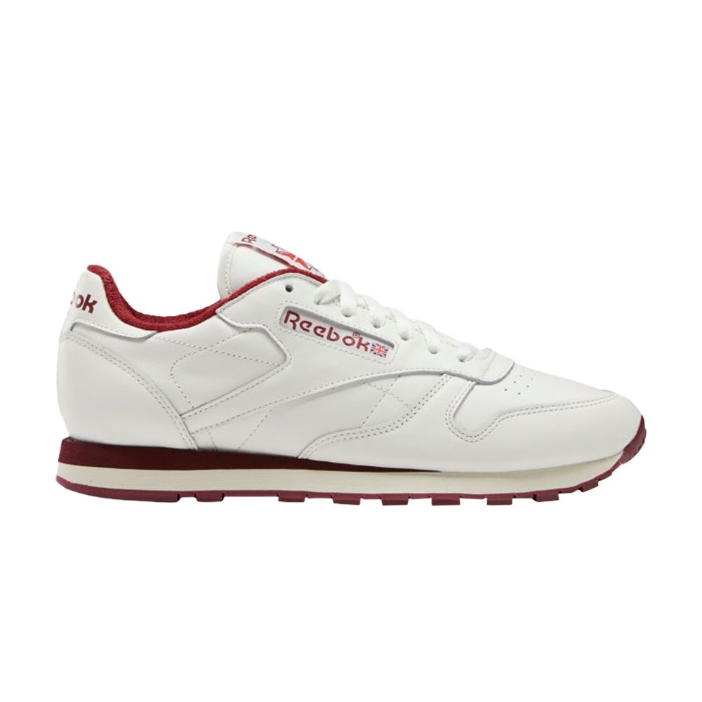 Reebok Classic Leather 'Chalk Classic Burgundy' | White | Men's Size 10