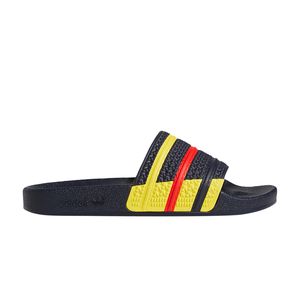 Pre-owned Adidas Originals Adilette Slide 'legend Ink Red Yellow' In Blue