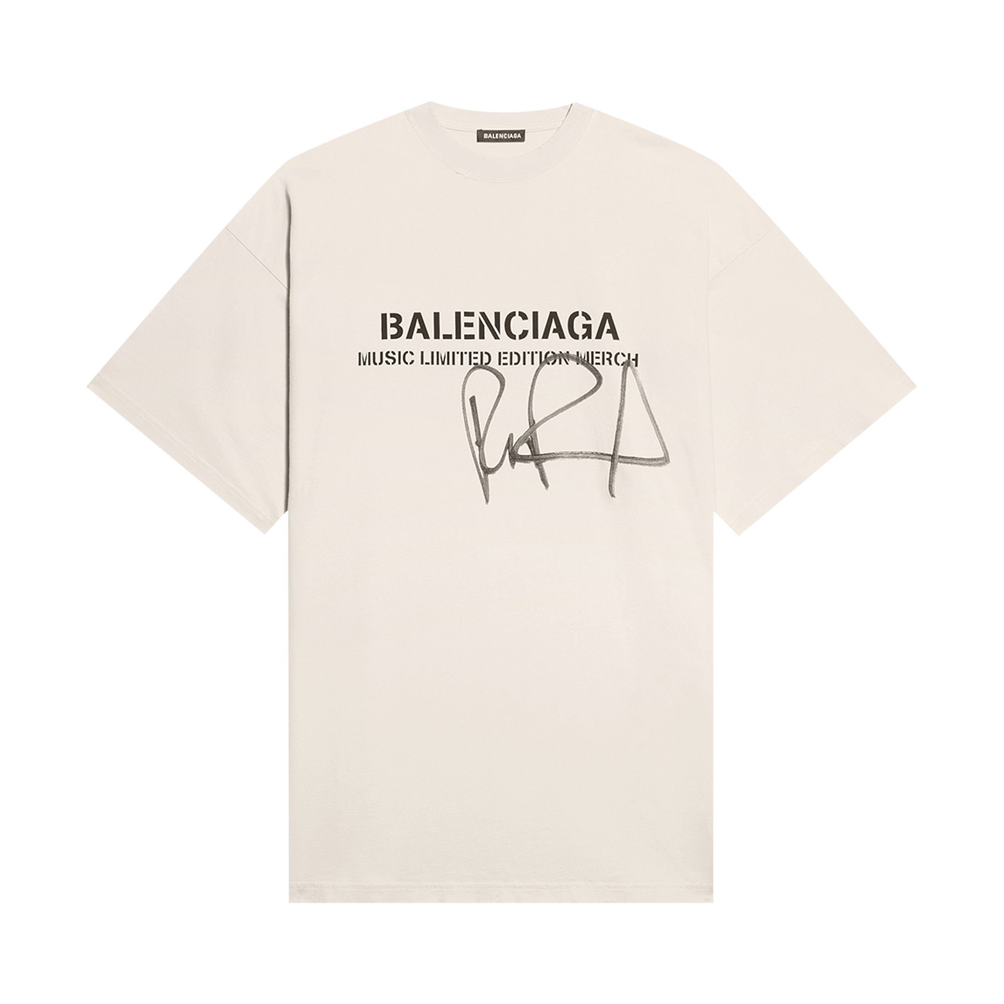 Balenciaga Oversized T-Shirt 'Chalky White/Washed Black' | Men's Size 5