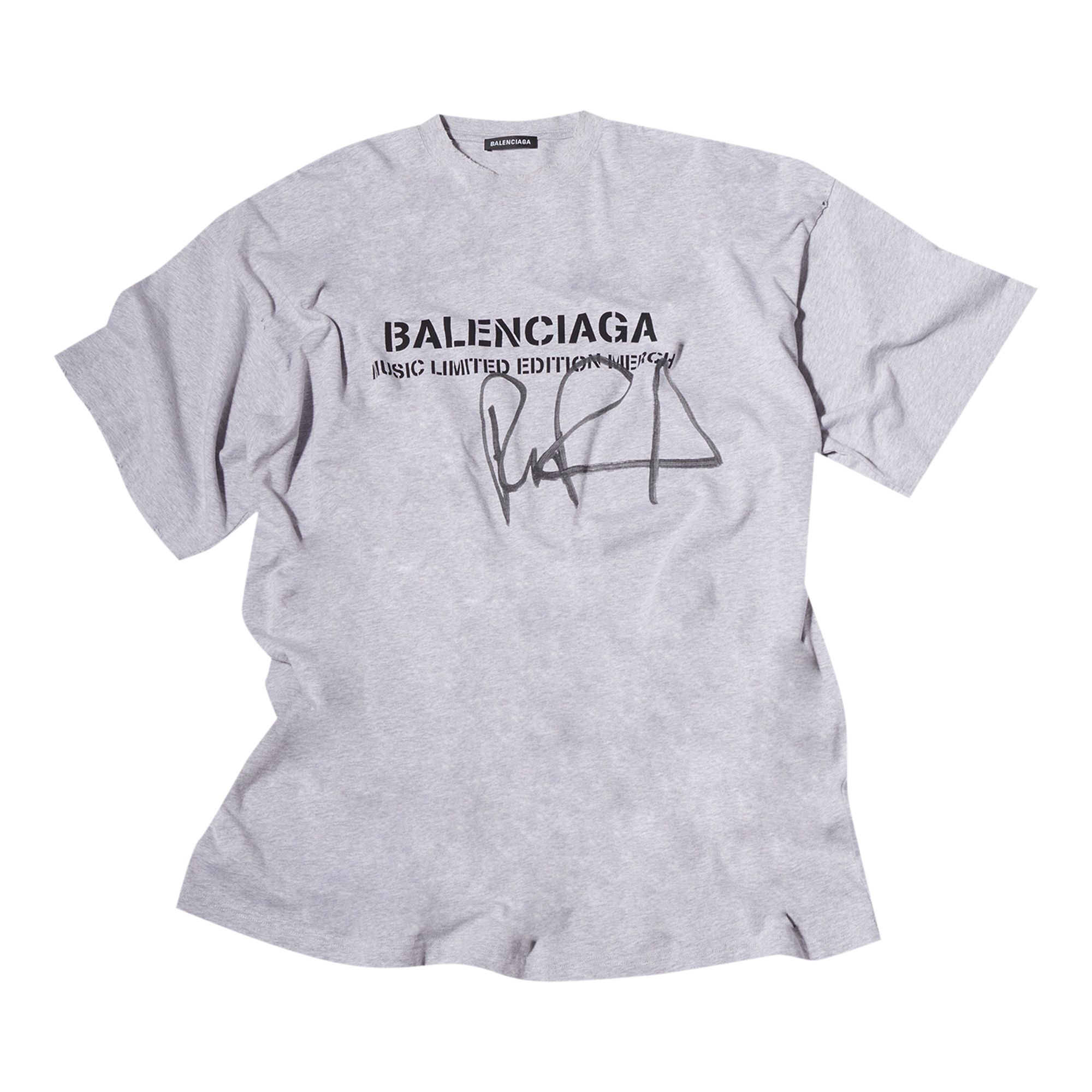 Pre-owned Balenciaga Oversized T-shirt 'heather Grey/washed Black' | Men's Size 44