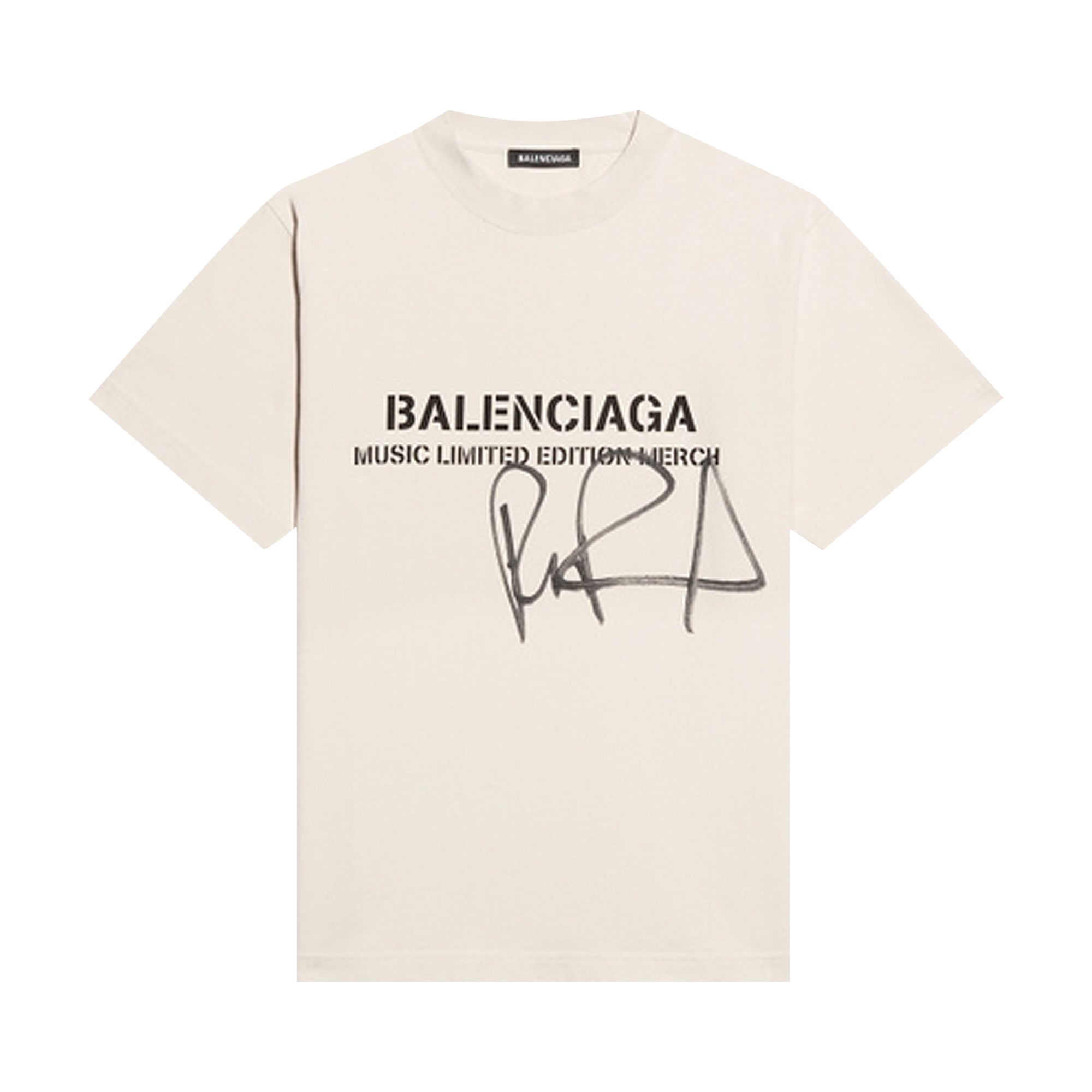 Balenciaga x RuPaul Small Fit Tee 'Chalky White/Washed Black' | Men's Size L