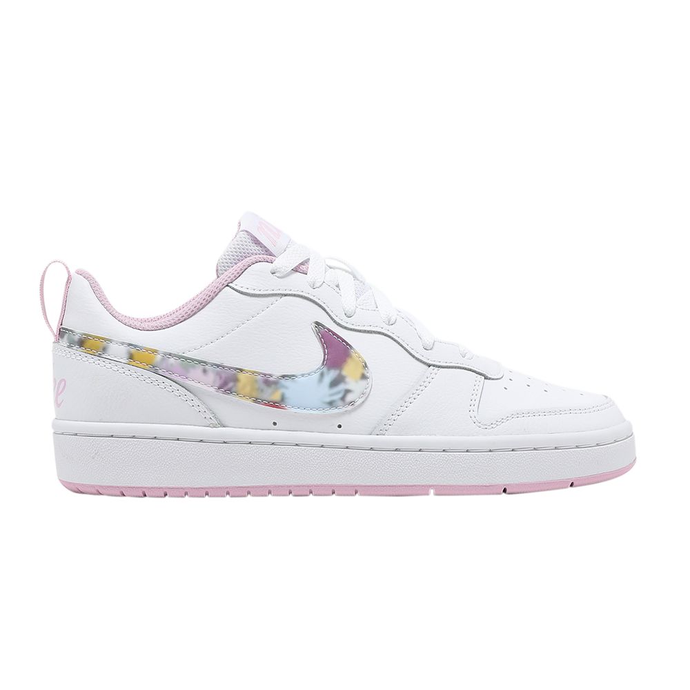 Pre-owned Nike Court Borough Low 2 Se Gs 'floral Swoosh' | White | Kid's Size 5