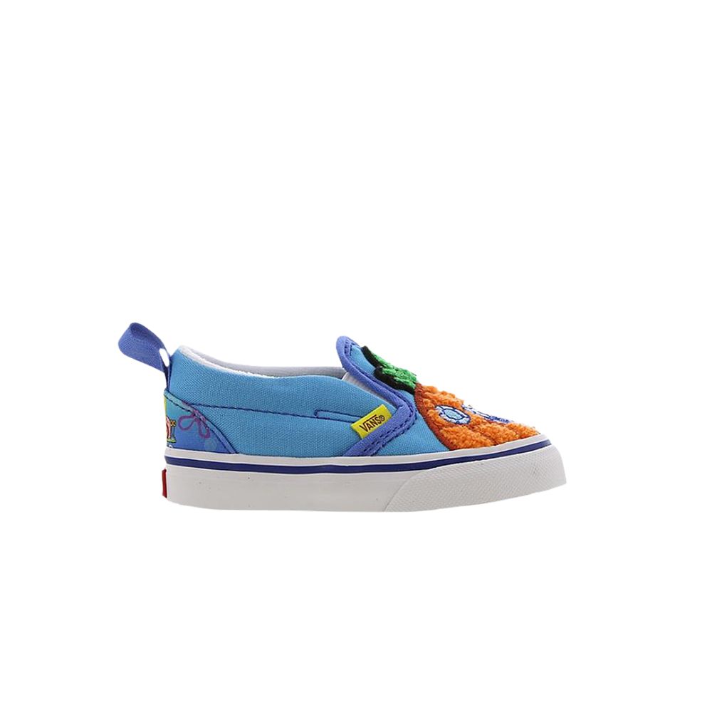 Pre-owned Vans Spongebob Squarepants X Slip-on Velcro Toddler '124 Conch Street' | Blue | Infant Size 8