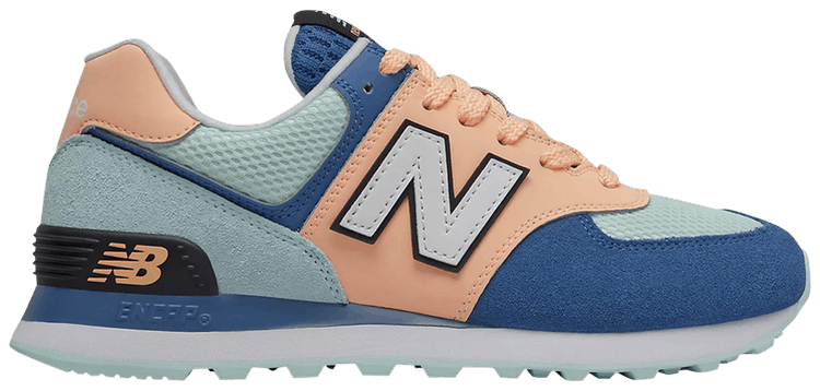 New Balance Wmns 574 Wide Light Mango Blue