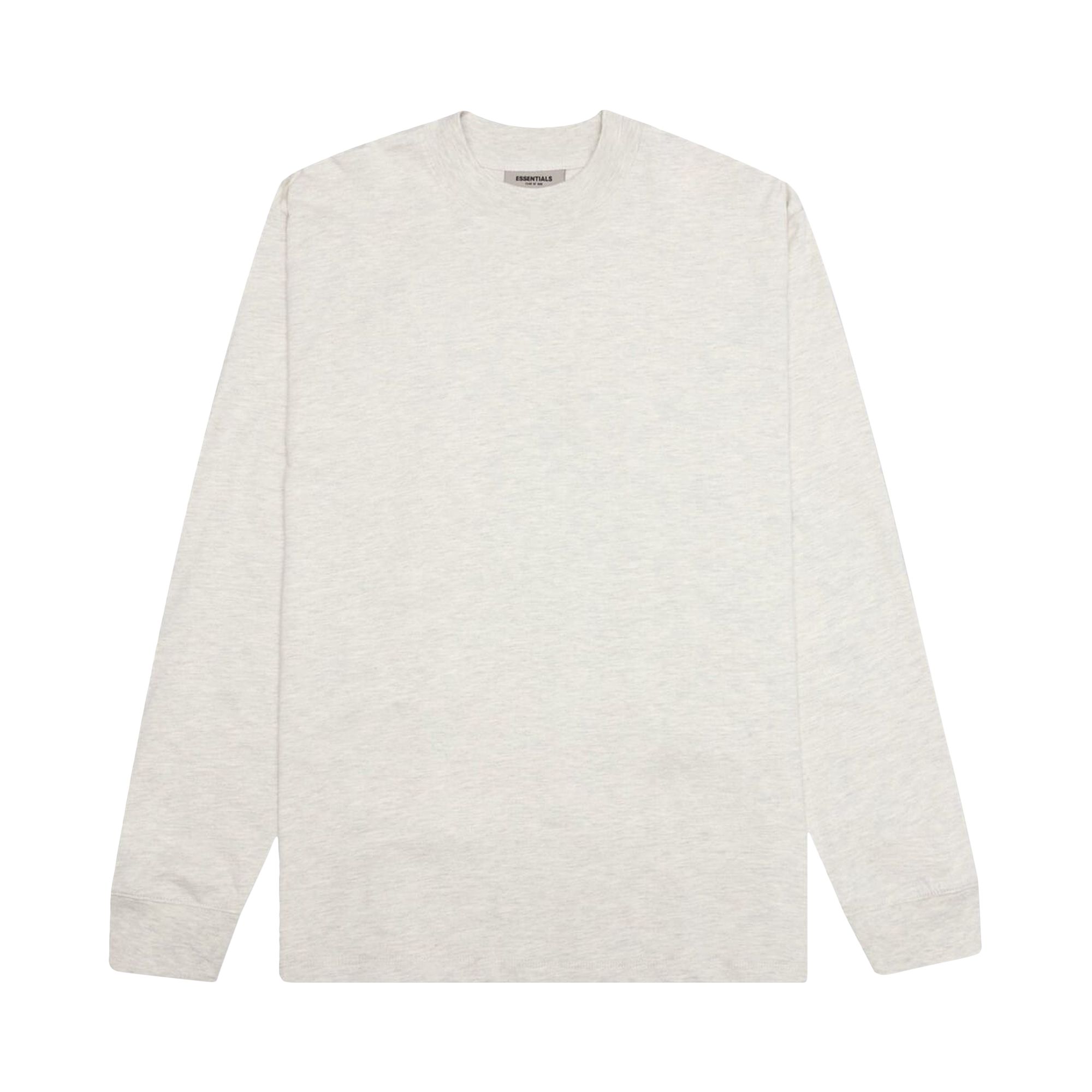 Fear of God Essentials Long-Sleeve Tee 'Light Heather Oatmeal' | Cream | Men's Size L