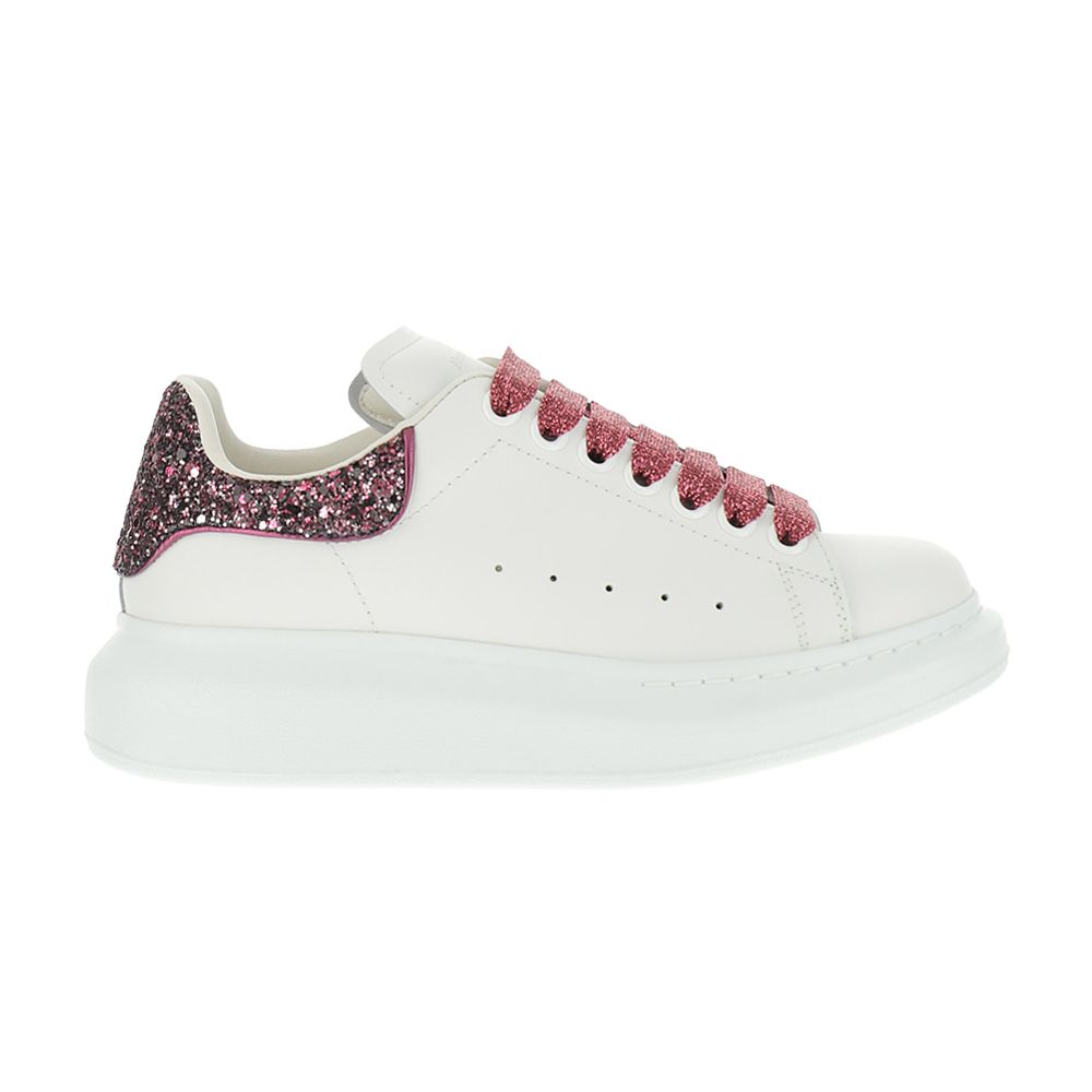 Pre-owned Alexander Mcqueen Wmns Oversized Sneaker 'white Rose Glitter' | Women's Size 34