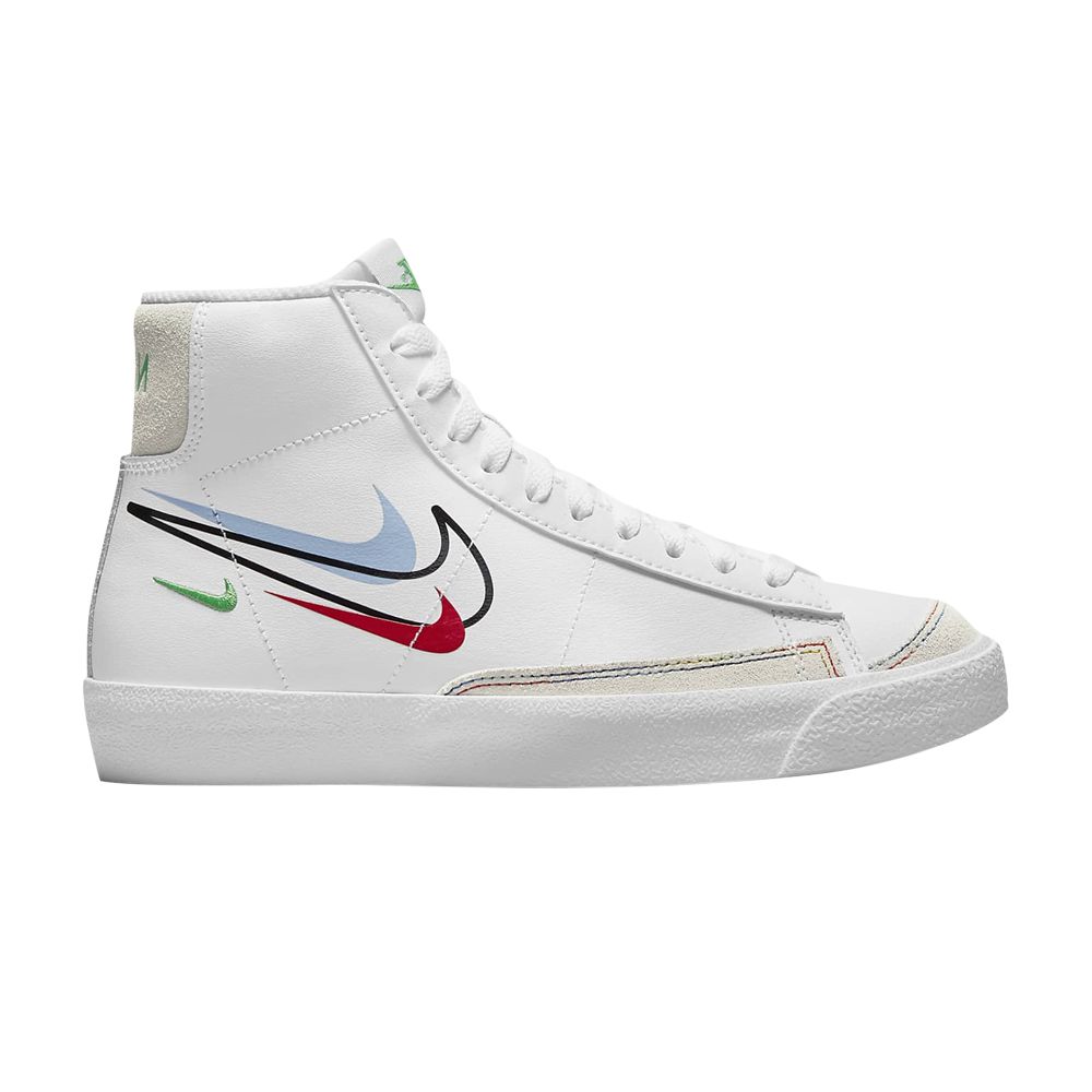 Pre-owned Nike Blazer Mid '77 Gs 'swoosh Pack' | White | Kid's Size 4