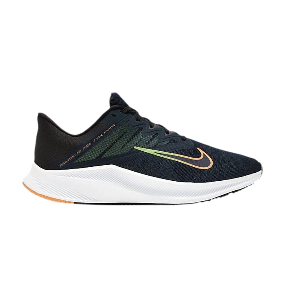 Nike Quest 3 4E Wide 'Obsidian Orange Lime' | Blue | Men's Size 10 - CD0231-404