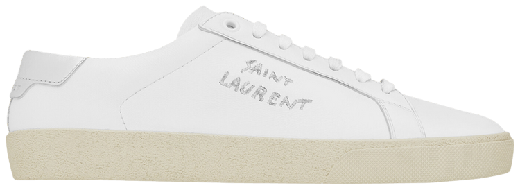 Buy Saint Laurent Court Classic SL/06 Embroidered Sneakers #39 White