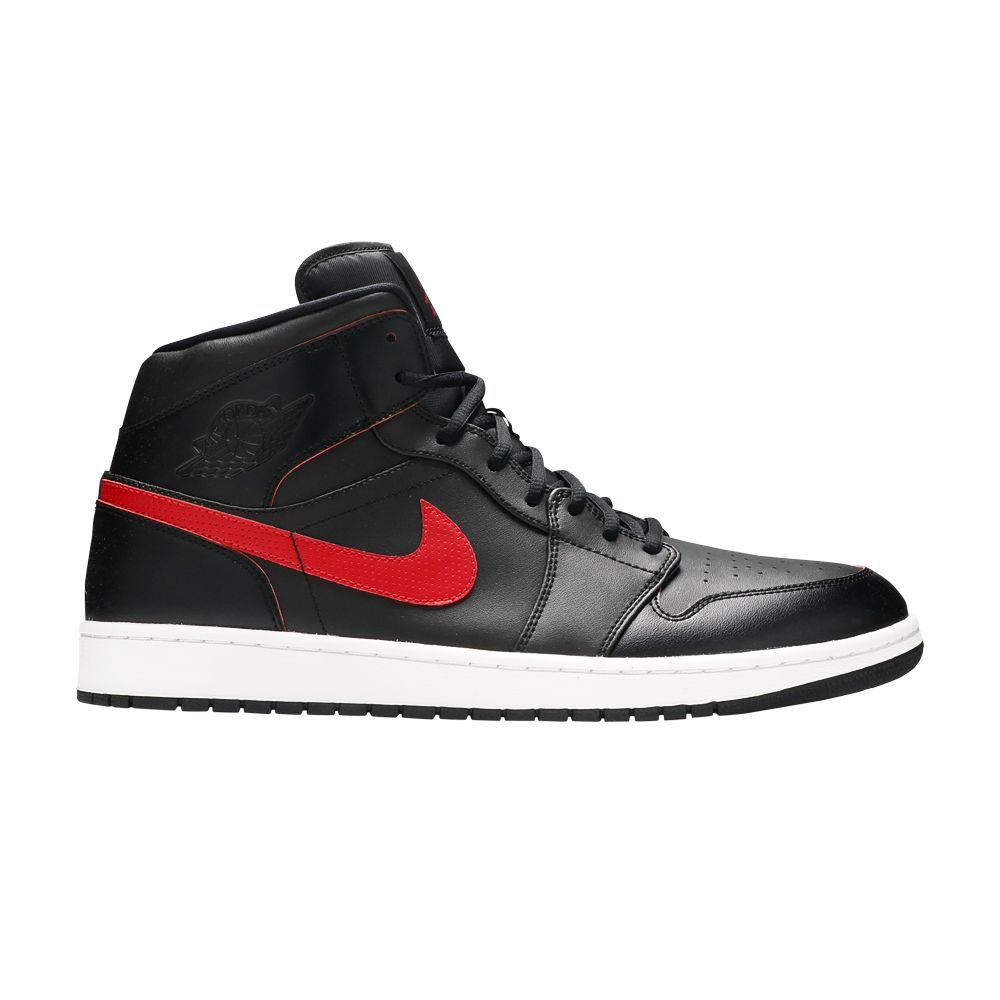 Air Jordan 1 Retro Mid 'Black Team Red' | Men's Size 9