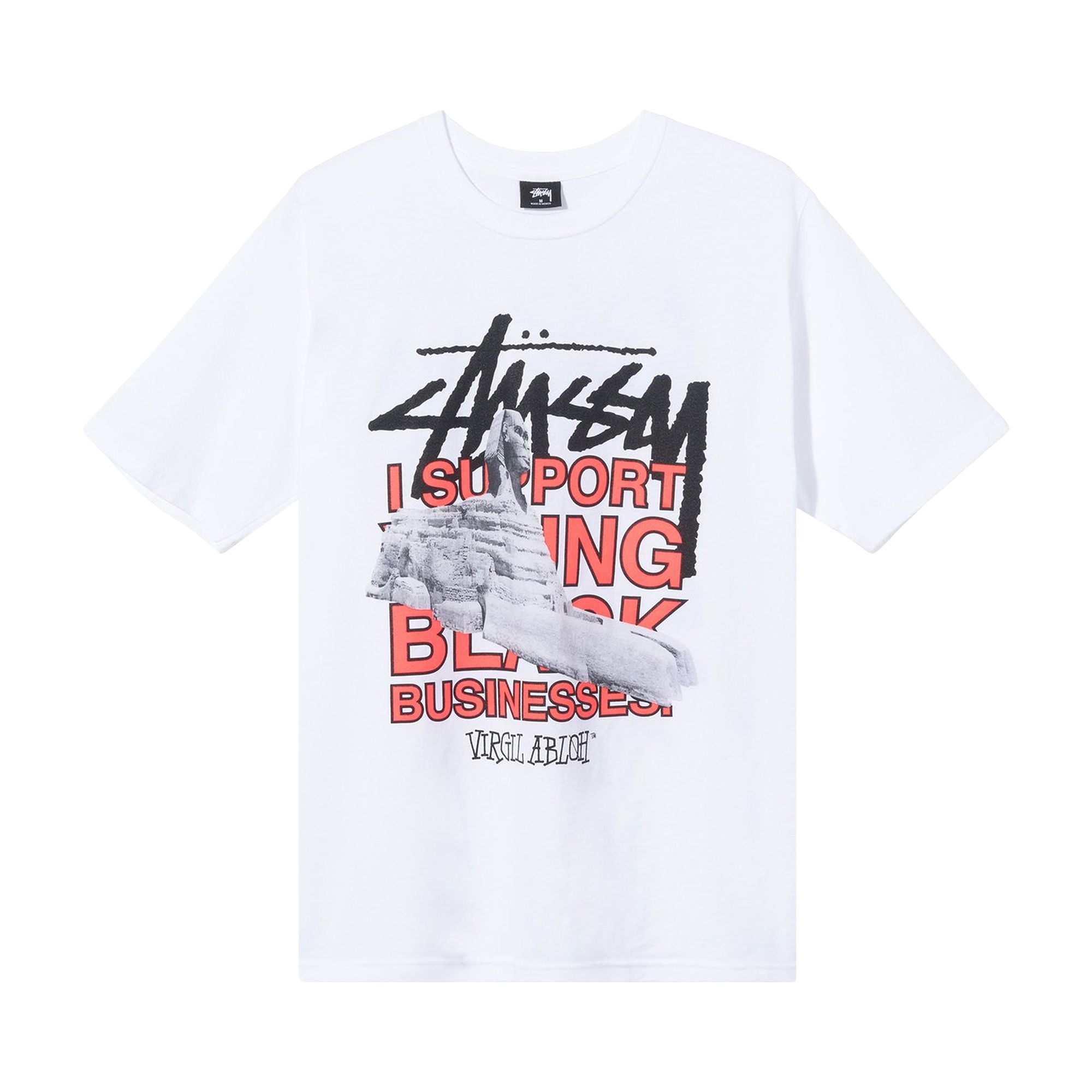 Stussy x Virgil Abloh World Tour Collection T-Shirt 'White' | Men's Size S