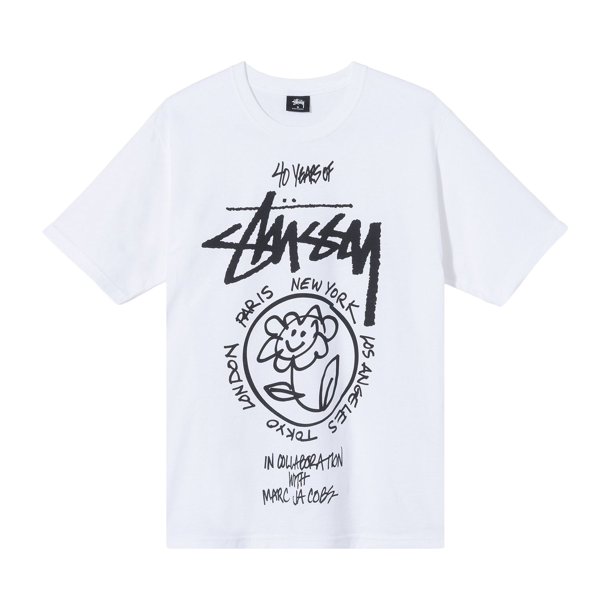 Stussy x Marc Jacobs World Tour Collection T-Shirt 'White' | Men's Size M