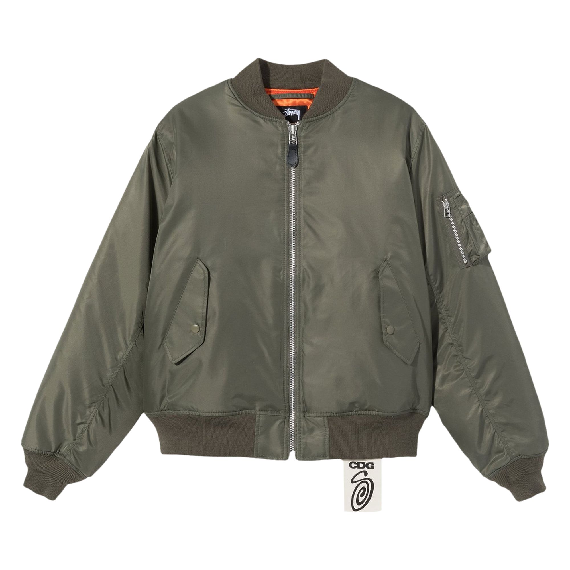 Stussy x Comme des Garçons MA-1 Jacket 'Olive' | Green | Men's Size M