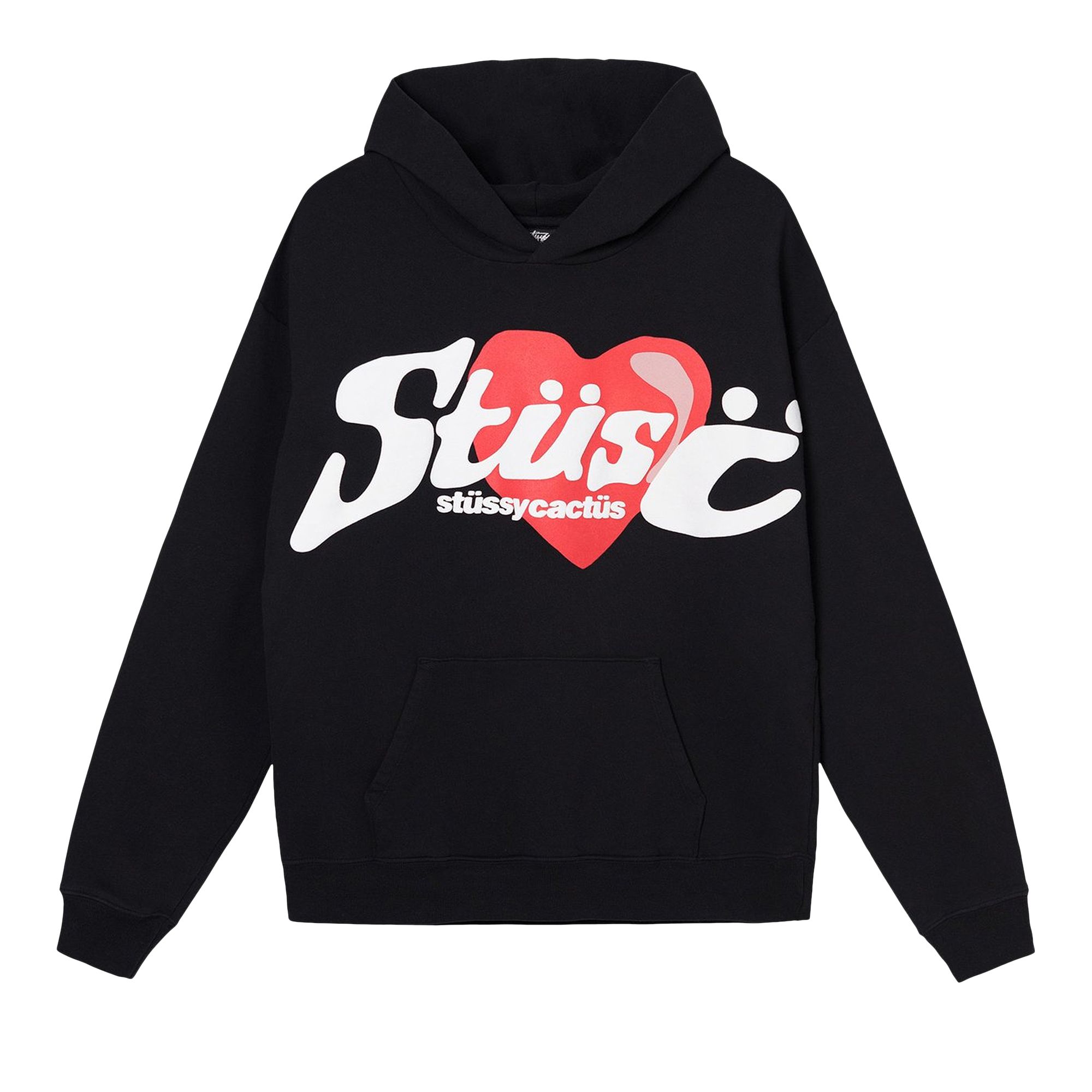 Stussy x Cactus Plant Flea Market Heart Hoodie 'Black' | Men's Size M