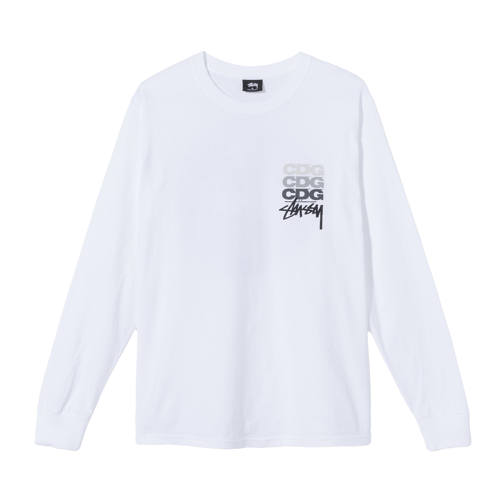 Pre-owned Stussy X Comme Des Garçons Dot Long-sleeve T-shirt 'white'