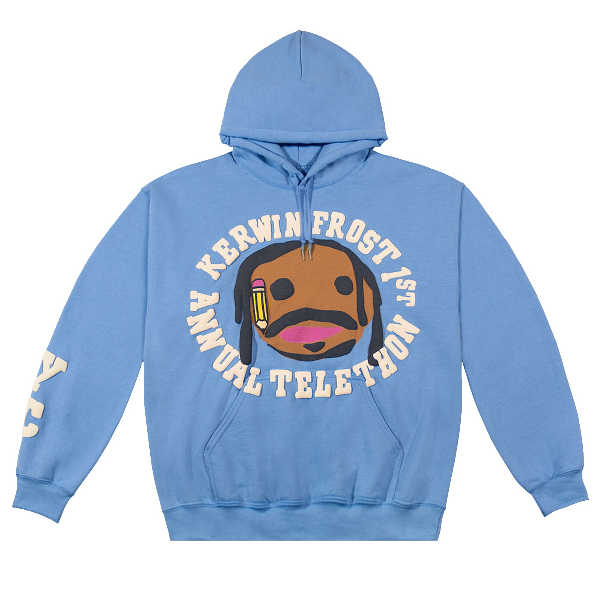 Pre-owned Cactus Plant Flea Market X Kerwin Frost Telethon Hoodie 'blue' | Men's Size L