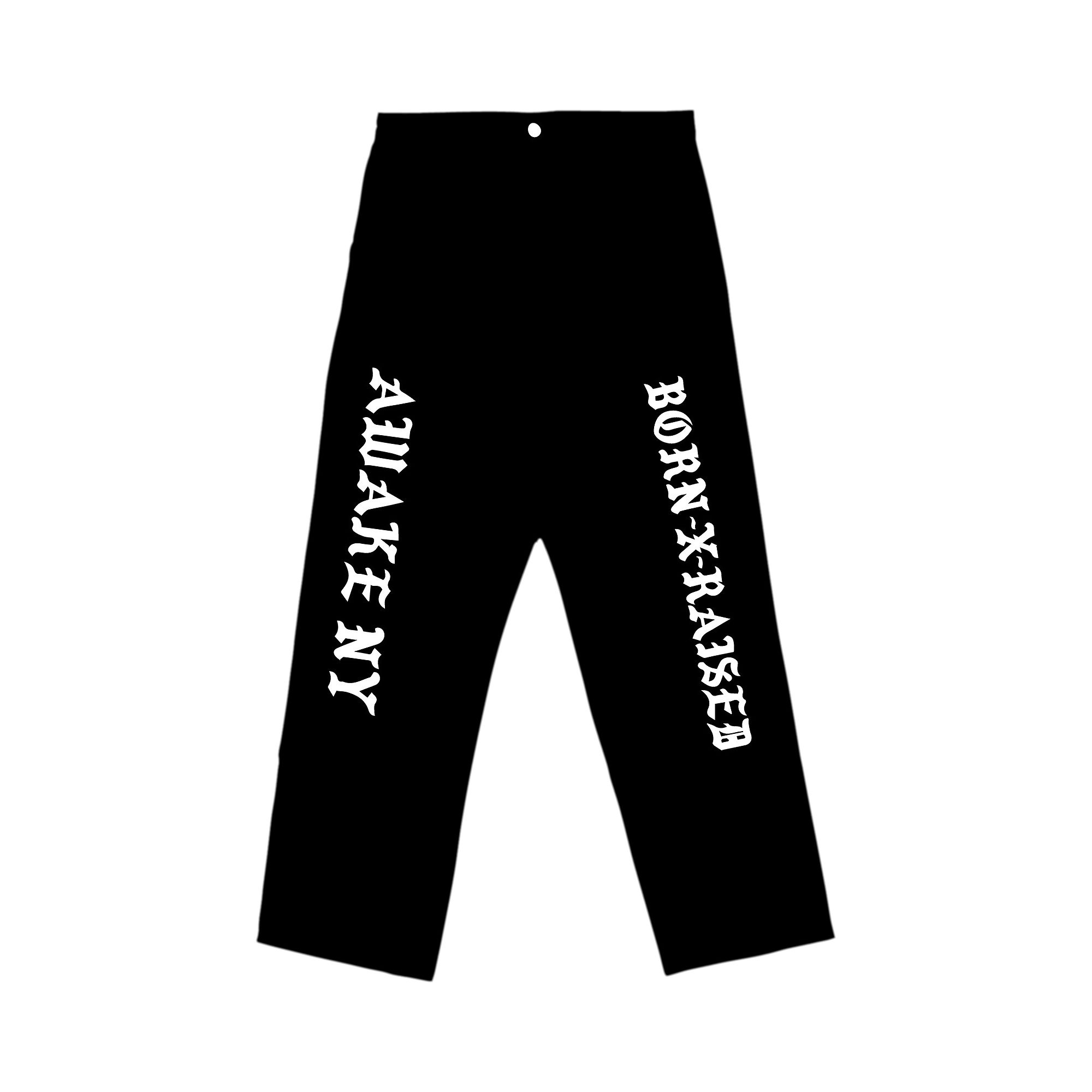 Pre-owned Born X Raised X Awake X Carhartt Wip Double Knee Pant 'black' | Men's Size 34