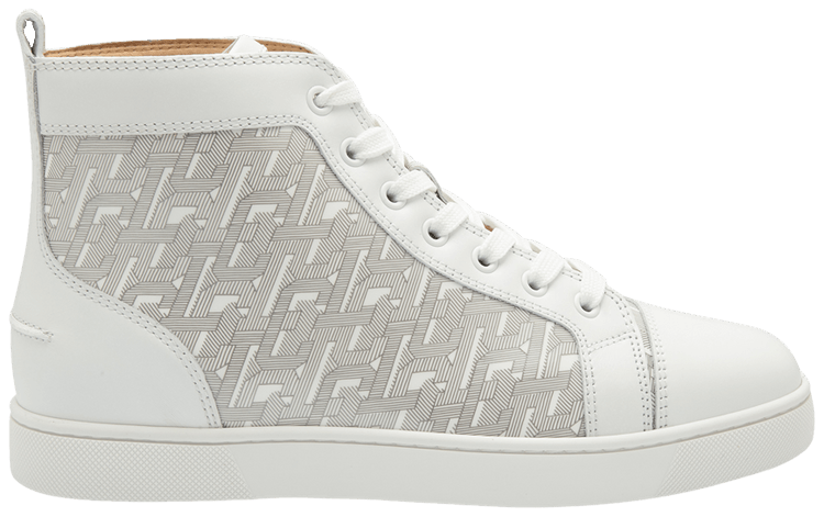 Christian Louboutin Louis Flat High Art Deco   White