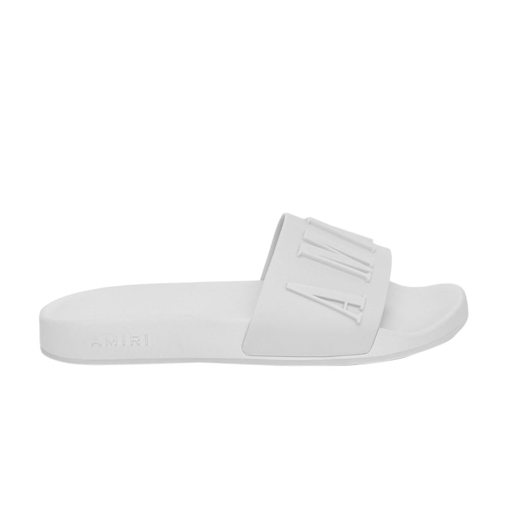 Pre-owned Amiri Logo Pool Slide 'white' | Men's Size 42