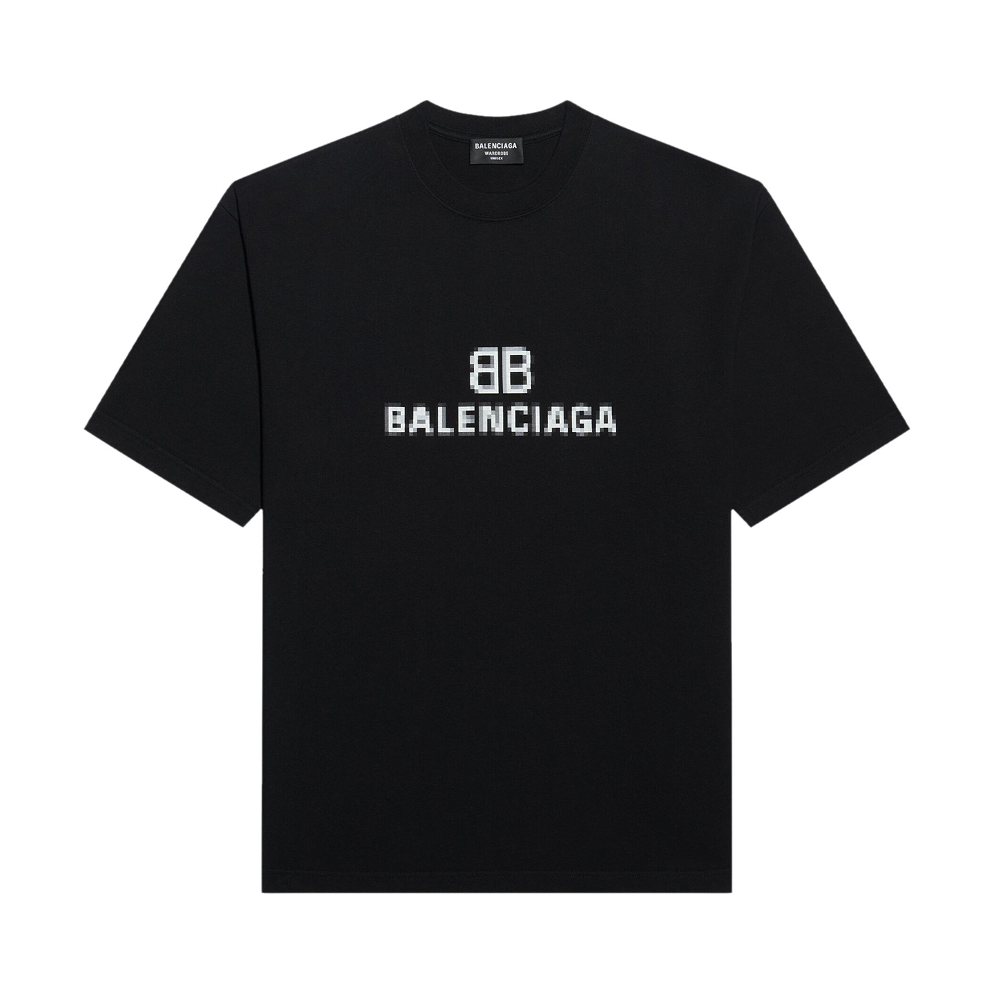 Balenciaga BB Pixel Medium Fit T-Shirt 'Black/White' | Men's Size S