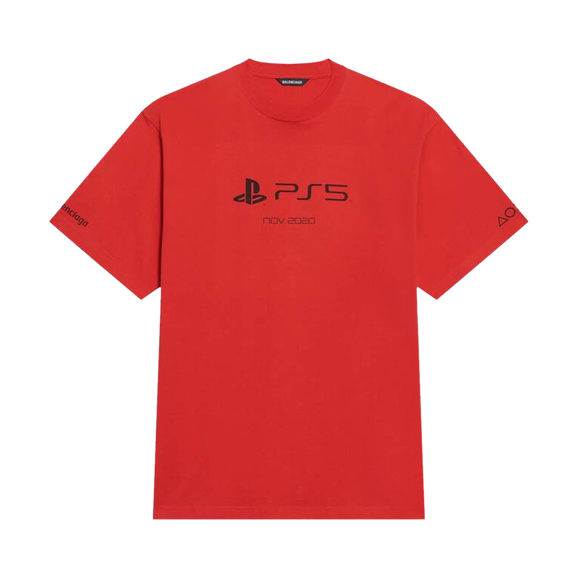 Balenciaga Playstation Boxy Tee 'Vermillon/Black' | Red | Men's Size S
