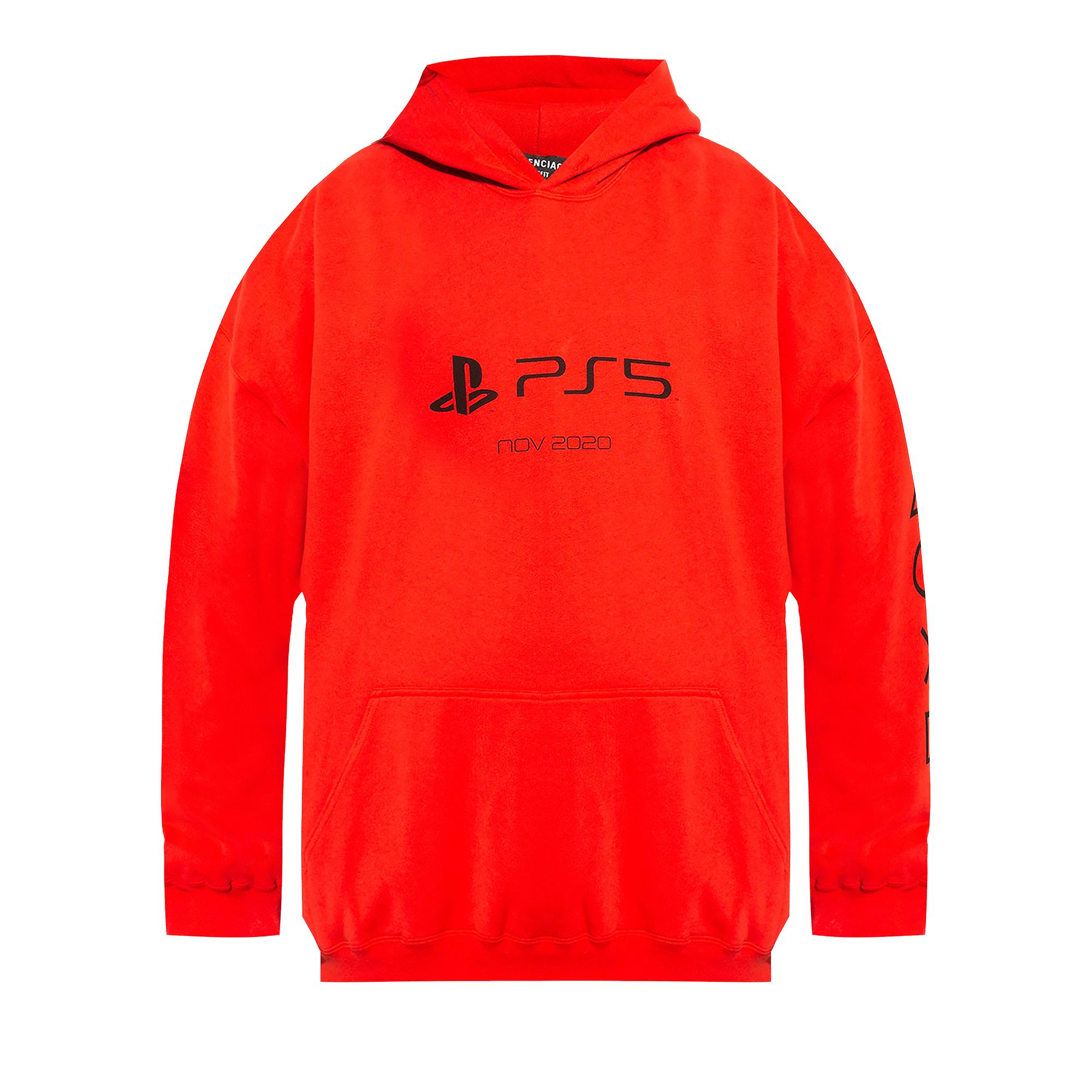 Balenciaga Playstation Boxy Hoodie 'Vermillon/Black' | Red | Men's Size S