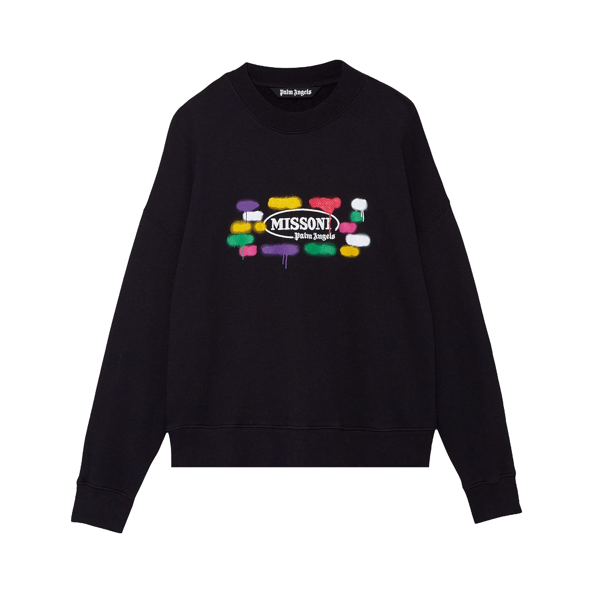 Pre-owned Palm Angels X Missoni Sport Crew 'black/white'