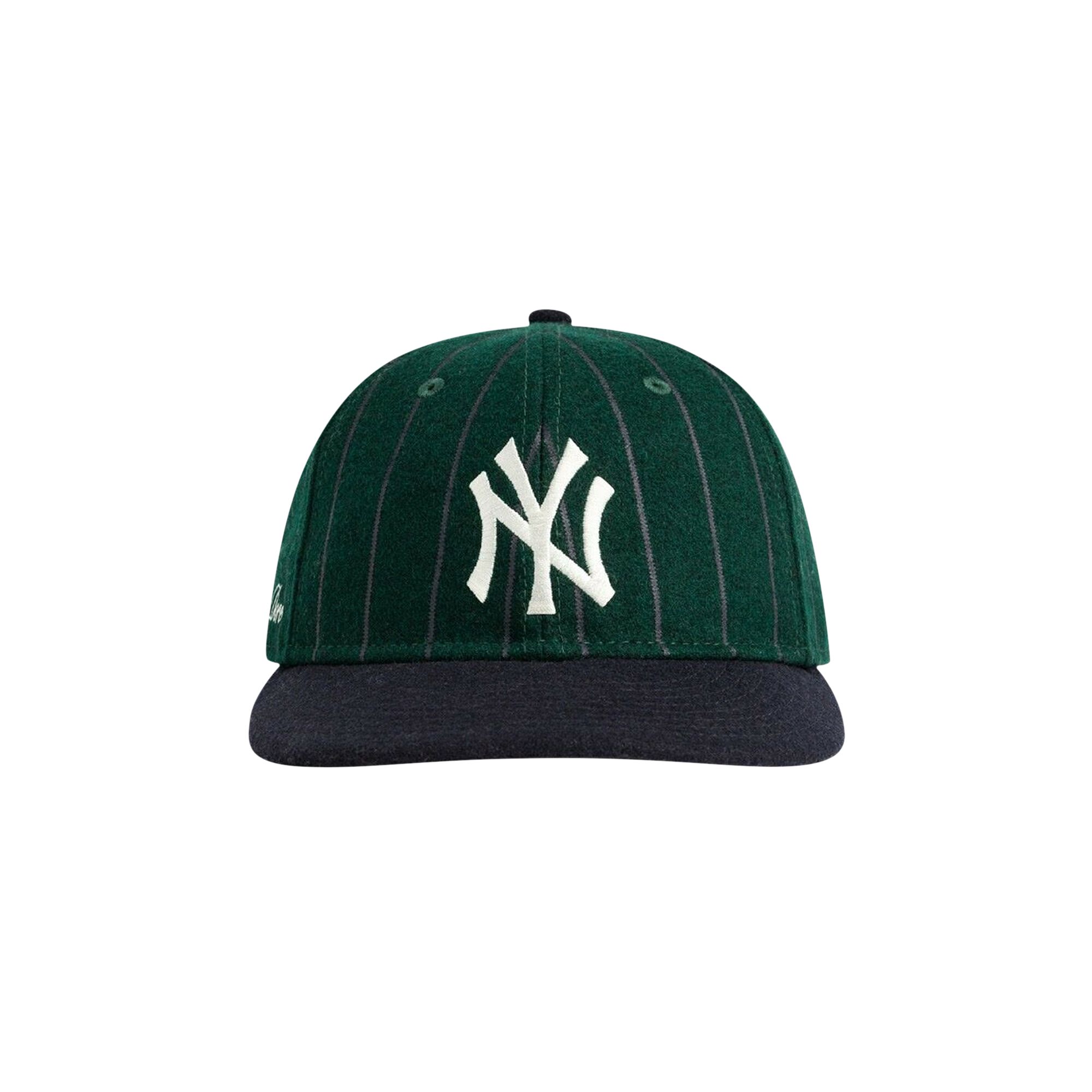 Pre-owned Aimé Leon Dore X New Era Wool Pinstripe Yankees Hat 'green/navy' | Men's Size Onesize
