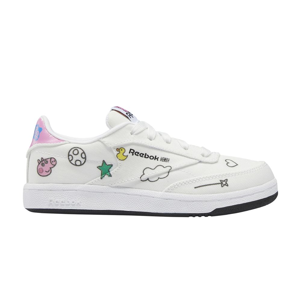Pre-owned Reebok Peppa Pig X Club C Slip-on 4 J 'play Dreamy' | White | Kid's Size 10.5