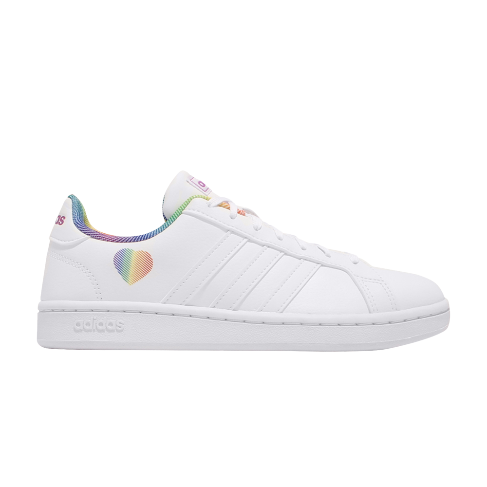 Pre-owned Adidas Originals Wmns Grand Court 'rainbow Pride' In White