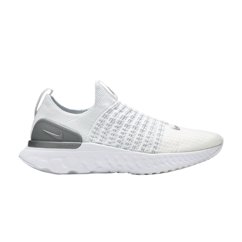 Nike Wmns React Phantom Run Flyknit 2 'True White Silver' | Women's Size 12