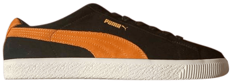 size x Puma Suede Vintage Black Vibrant Orange