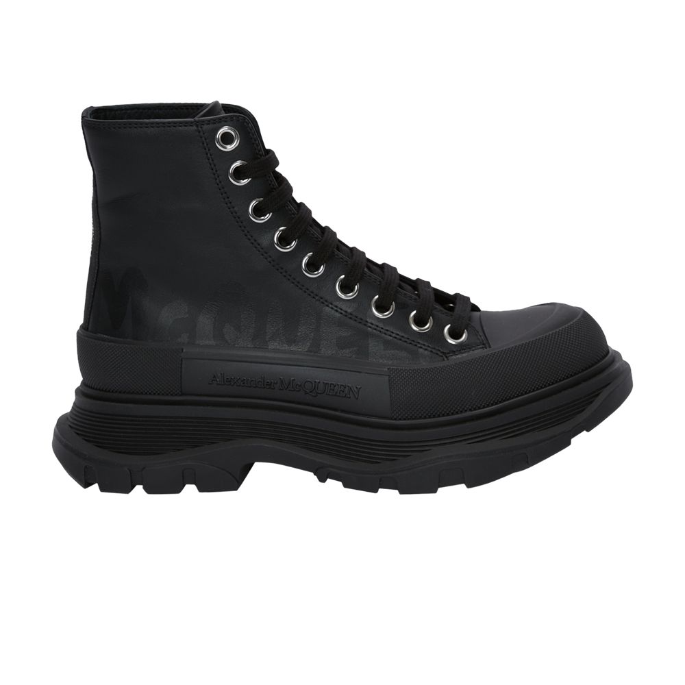 Pre-owned Alexander Mcqueen Wmns Tread Slick Boots 'black' | Women's Size 40