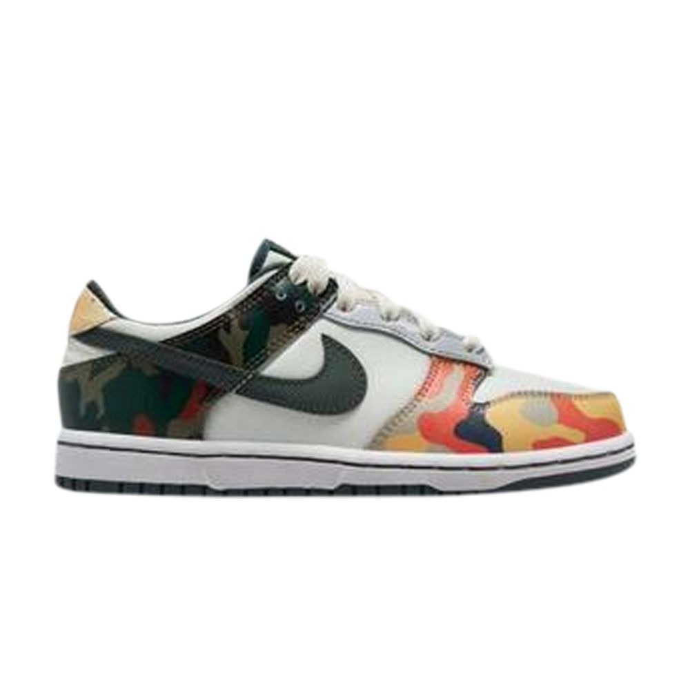 Pre-owned Nike Dunk Low Se Ps 'sail Multi-camo' | Multi-color | Kid's Size 10.5