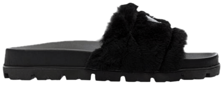 Prada Wmns Shearling Slides Black