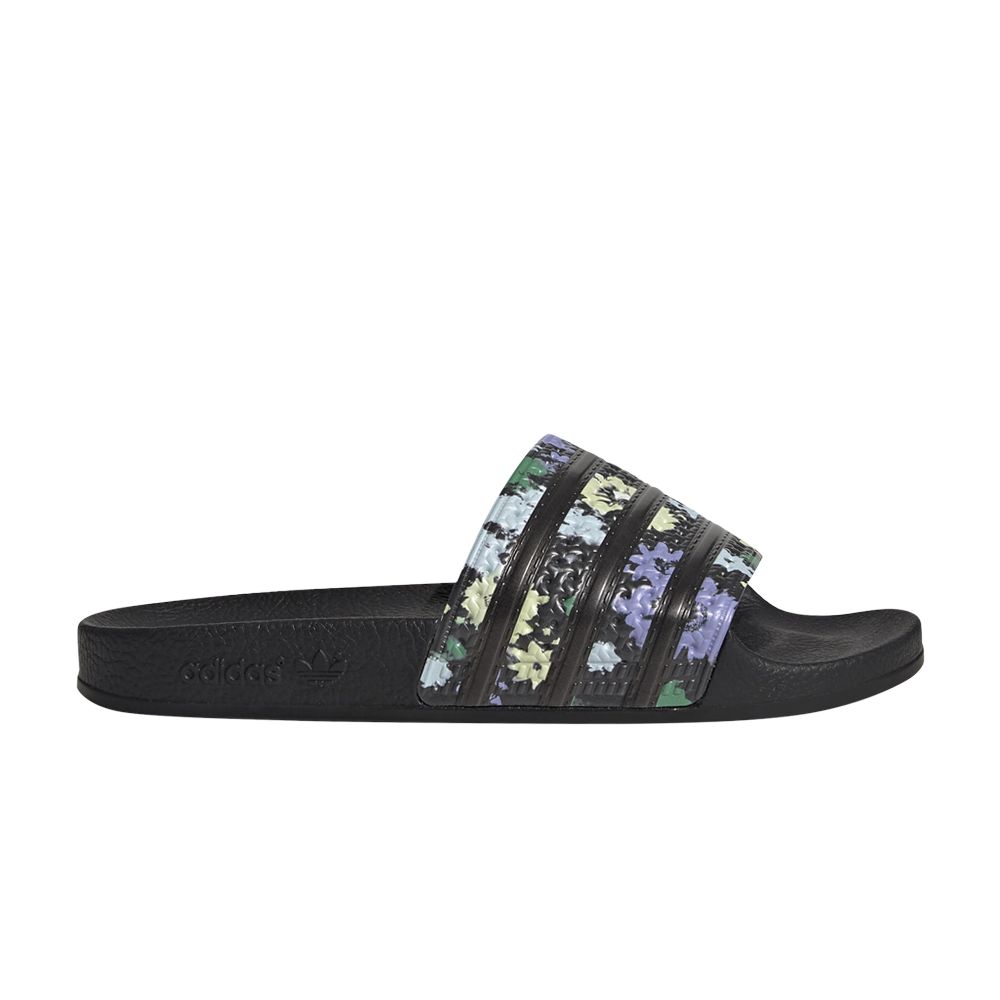ADIDAS ORIGINALS WMNS ADILETTE SLIDE 'BLACK FLORAL'