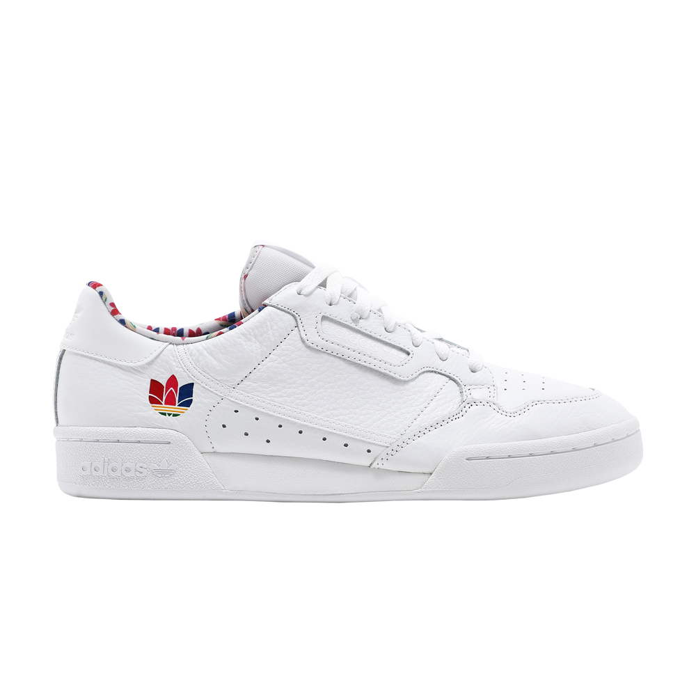 Pre-owned Adidas Originals Continental 80 'colorful Trefoil' In White