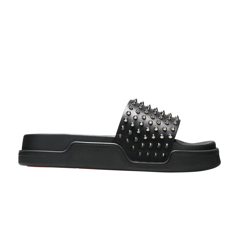 Pre-owned Christian Louboutin Pool Fun Slide 'black' | Men's Size 45