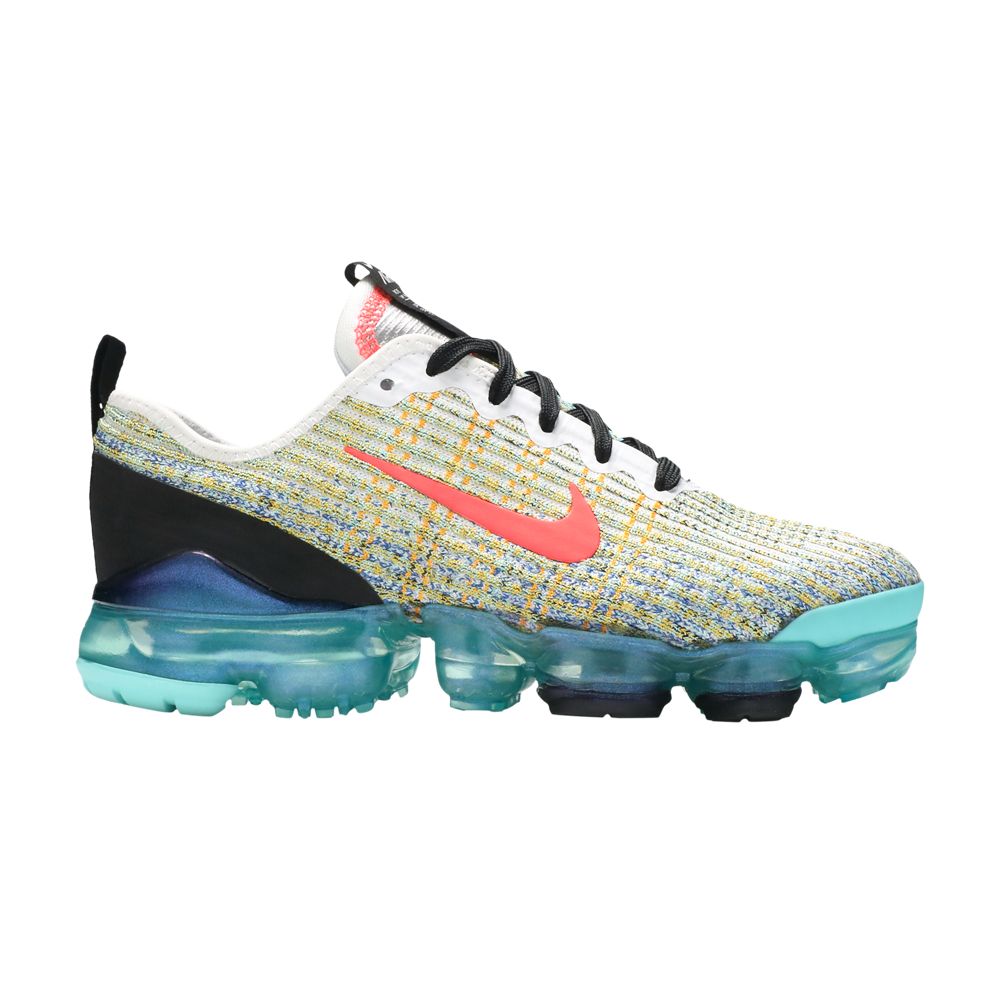 Pre-owned Nike Air Vapormax Flyknit 3 Gs 'white Crimson Turqoise' | Kid's Size 5