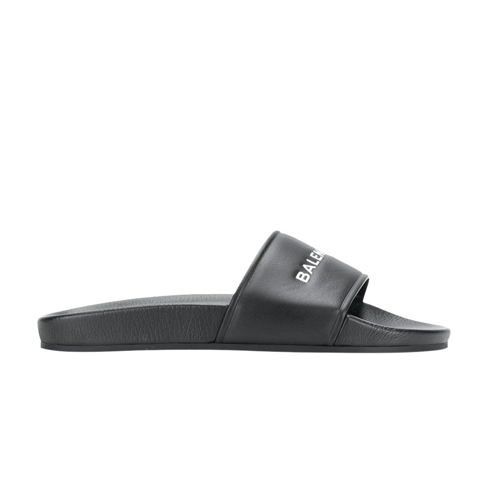 Pre-owned Balenciaga Wmns Pool Slides 'black White' | Women's Size 37