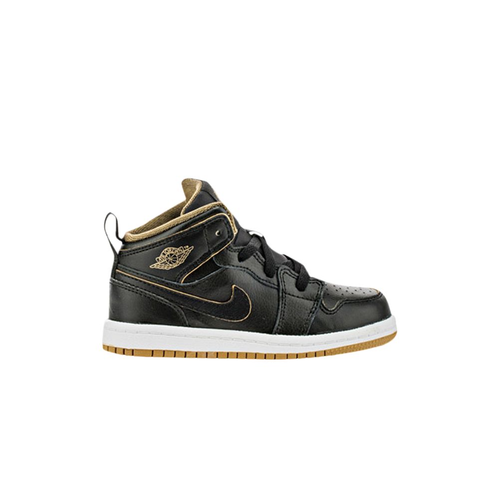 Air Jordan 1 Mid TD 'Black Metallic Gold' | Infant Size 5 - 640735-042