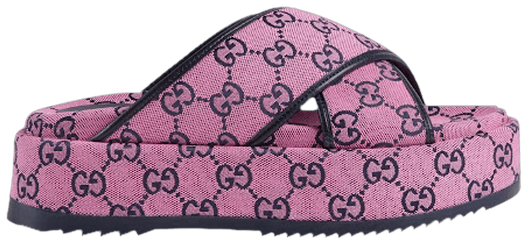 Gucci Wmns Platform Sandal Allover GG   Pink